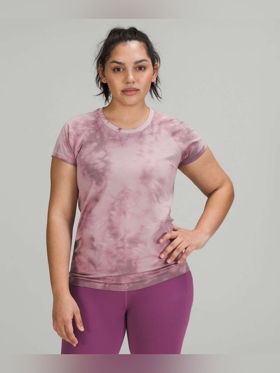lululemon athletica Tops - Lululemon | Swiftly Tech Shirt 2.0 In Marble Dye Vintage Plum - Size 4